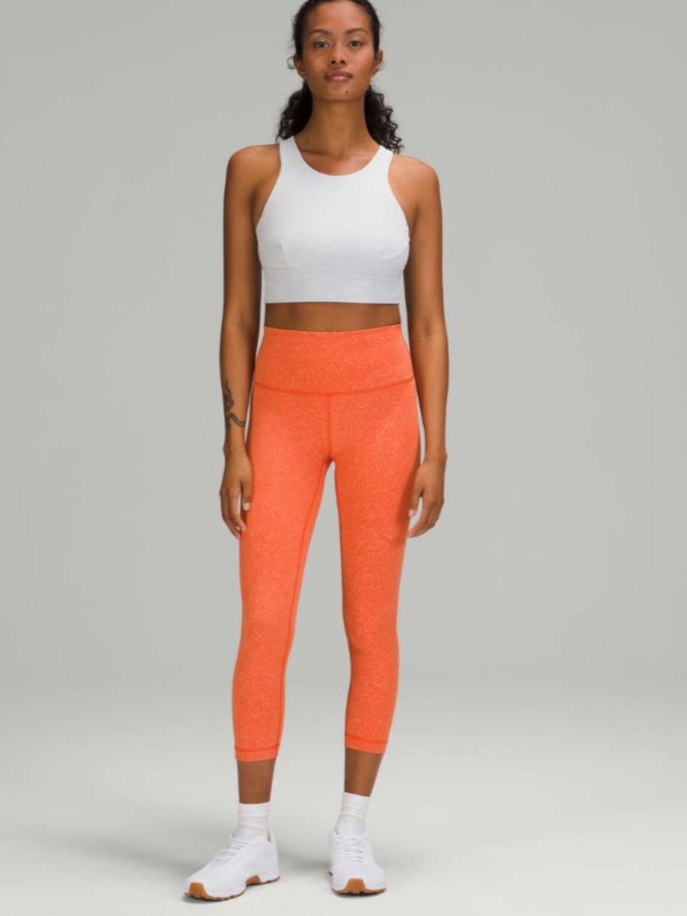 Lululemon Wunder Train High-Rise Crop 23" - Crunch Warm Coral